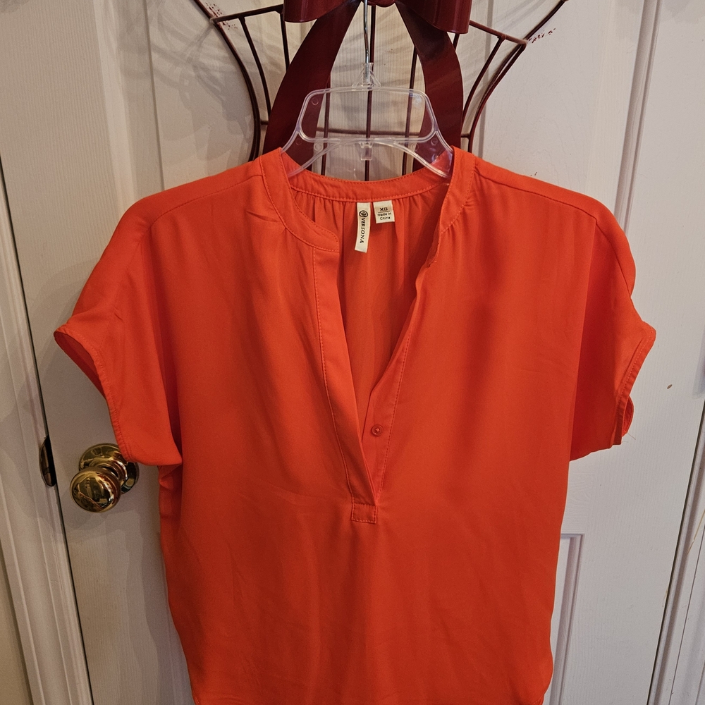 Versona Vibrant Orange Blouse